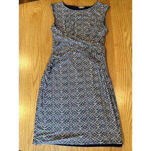 Kut From‎ The Kloth Dress Mollee Sheath Knit Dress Geometric Print Blue Size 6